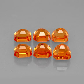 Spessartite Garnet Gemstone in 4.5 x 4 mm Size for Sale, Spessartite Garnet Stone in Mandarin Orange Color