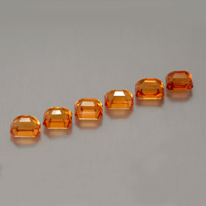 Spessartite Garnet Gemstones in 4.3 x 3.6 mm Size for Sale, Spessartite Garnet Stones in Orange Color