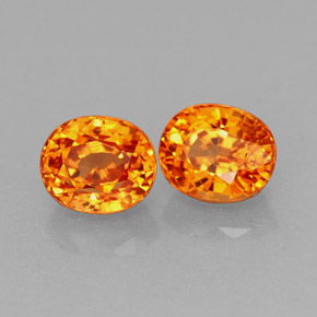 1.19 ct Orange Spessartite Garnet Stone, Natural Spessartite Garnet in Oval Facet Shape for Sale