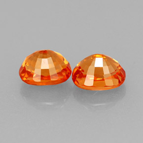 Spessartite Garnet Gemstone in 4.8 x 4.1 mm Size for Sale, Spessartite Garnet Stone in Mandarin Orange Color