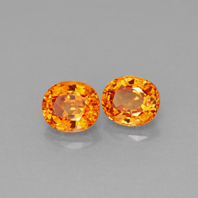 1.25 ct Orange Spessartite Garnet Stone, Natural Spessartite Garnet in Oval Facet Shape for Sale
