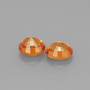 Spessartite Garnet Gemstone in 5 x 4.4 mm Size for Sale, Spessartite Garnet Stone in Mandarin Orange Color