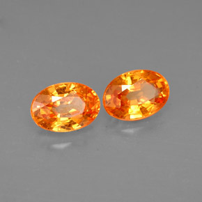 1.44 ct Orange Spessartite Garnet Stone, Natural Spessartite Garnet in Oval Facet Shape for Sale
