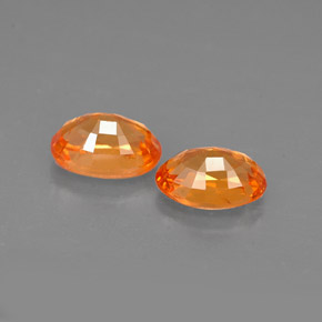 Spessartite Garnet Gemstone in 6 x 4.2 mm Size for Sale, Spessartite Garnet Stone in Mandarin Orange Color