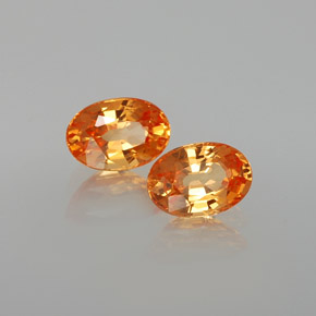 1.46 ct Orange Spessartite Garnet Stone, Natural Spessartite Garnet in Oval Facet Shape for Sale