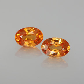 1.46 ct Orange Spessartite Garnet Gemstone, Spessartite Garnet Gem in Oval Facet Shape for Sale.