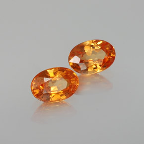 1.46 ct Orange Spessartite Garnet Stone, Natural Spessartite Garnet in Oval Facet Shape for Sale