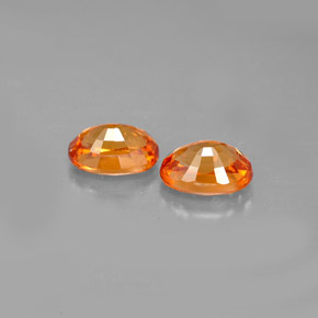 Spessartite Garnet Gemstone in 6 x 4.2 mm Size for Sale, Spessartite Garnet Stone in Mandarin Orange Color