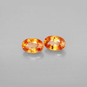 1.55 ct Orange Spessartite Garnet Stone, Natural Spessartite Garnet in Oval Facet Shape for Sale