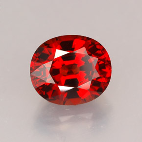2.36 ct Orange Spessartite Garnet Stone, Natural Spessartite Garnet in Oval Facet Shape for Sale