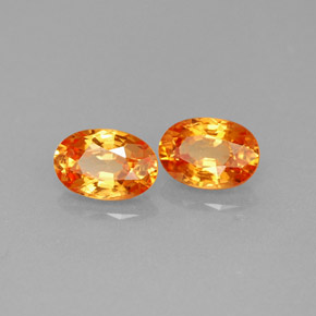 1.39 ct Orange Spessartite Garnet Stone, Natural Spessartite Garnet in Oval Facet Shape for Sale