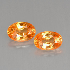 1.39 ct Orange Spessartite Garnet Gemstone, Spessartite Garnet Gem in Oval Facet Shape for Sale.