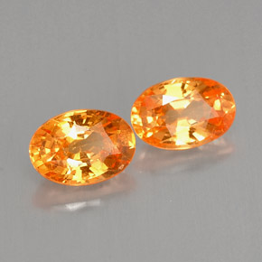 1.39 ct Orange Spessartite Garnet Stone, Natural Spessartite Garnet in Oval Facet Shape for Sale