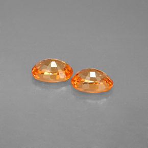 Spessartite Garnet Gemstone in 5.9 x 4.2 mm Size for Sale, Spessartite Garnet Stone in Orange Color