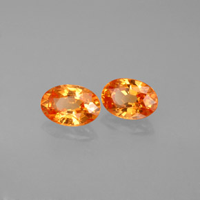 1.33 ct Orange Spessartite Garnet Stone, Natural Spessartite Garnet in Oval Facet Shape for Sale