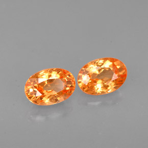 1.56 ct Orange Spessartite Garnet Stone, Natural Spessartite Garnet in Oval Facet Shape for Sale