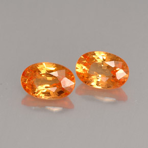 1.49 ct Orange Spessartite Garnet Stone, Natural Spessartite Garnet in Oval Facet Shape for Sale