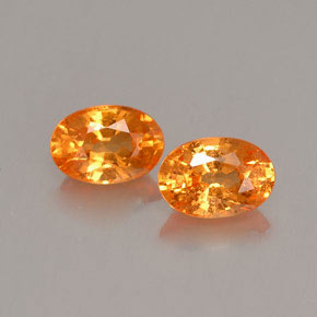 1.52 ct Orange Spessartite Garnet Gemstone, Spessartite Garnet Gem in Oval Facet Shape for Sale.