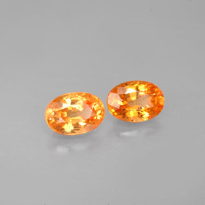 1.58 ct Orange Spessartite Garnet Stone, Natural Spessartite Garnet in Oval Facet Shape for Sale