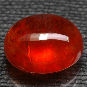 7.62 ct Orange Spessartite Garnet Gemstone, Spessartite Garnet Gem in Oval Cabochon Shape for Sale.
