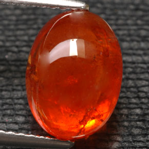 6.07 ct Orange Spessartite Garnet Stone, Natural Spessartite Garnet in Oval Cabochon Shape for Sale