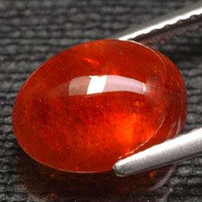 Spessartite Garnet Gemstone in 10.8 x 8.1 mm Size for Sale, Spessartite Garnet Stone in Mandarin Orange Color