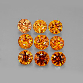 3.12 ct Orange Spessartite Garnet Gemstone, Spessartite Garnet Gem in Diamond-Cut Shape for Sale.