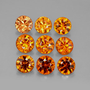 3.12 ct Orange Spessartite Garnet Stone, Natural Spessartite Garnet in Diamond-Cut Shape for Sale