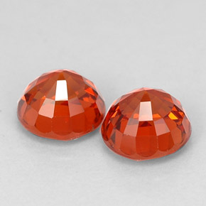 Spessartite Garnet Gemstone in 5 mm (calibrated) Size for Sale, Spessartite Garnet Stone in Mandarin Orange Color