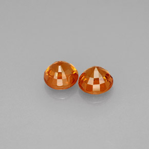 Spessartite Garnet Gemstone in 5 mm (calibrated) Size for Sale, Spessartite Garnet Stone in Mandarin Orange Color
