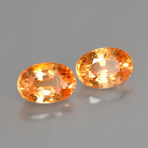 1.36 ct Orange Spessartite Garnet Stone, Natural Spessartite Garnet in Oval Facet Shape for Sale