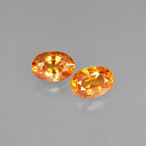 1.44 ct Orange Spessartite Garnet Gemstone, Spessartite Garnet Gem in Oval Facet Shape for Sale.