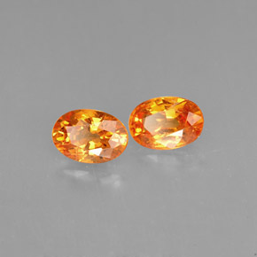 1.44 ct Orange Spessartite Garnet Stone, Natural Spessartite Garnet in Oval Facet Shape for Sale