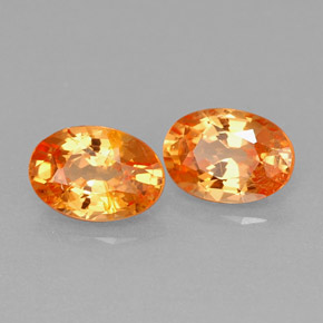 1.38 ct Orange Spessartite Garnet Stone, Natural Spessartite Garnet in Oval Facet Shape for Sale
