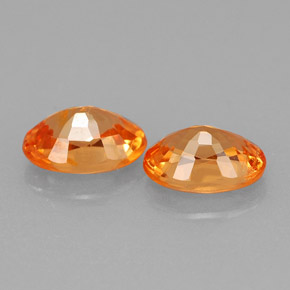 Spessartite Garnet Gemstone in 6 x 4.2 mm Size for Sale, Spessartite Garnet Stone in Mandarin Orange Color
