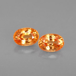 1.49 ct Orange Spessartite Garnet Gemstone, Spessartite Garnet Gem in Oval Facet Shape for Sale.