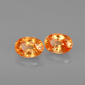 1.49 ct Orange Spessartite Garnet Stone, Natural Spessartite Garnet in Oval Facet Shape for Sale