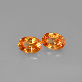 1.56 ct Orange Spessartite Garnet Stone, Natural Spessartite Garnet in Oval Facet Shape for Sale