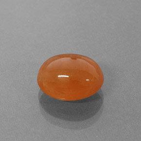 6.54 ct Orange Spessartite Garnet Gemstone, Spessartite Garnet Gem in Oval Cabochon Shape for Sale.