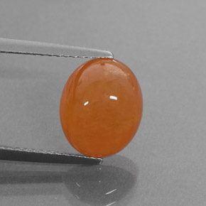 6.54 ct Orange Spessartite Garnet Stone, Natural Spessartite Garnet in Oval Cabochon Shape for Sale