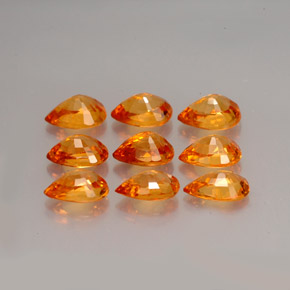 Spessartite Garnet Gemstone in 6 x 4 mm (calibrated) Size for Sale, Spessartite Garnet Stone in Mandarin Orange Color