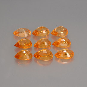 Spessartite Garnet Gemstone in 6 x 4 mm (calibrated) Size for Sale, Spessartite Garnet Stone in Mandarin Orange Color