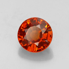 0.99 ct Orange Spessartite Garnet Stone, Natural Spessartite Garnet in Round Facet Shape for Sale