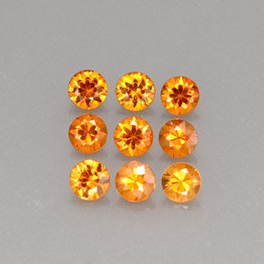 1.76 ct Orange Spessartite Garnet Gemstone, Spessartite Garnet Gem in Diamond-Cut Shape for Sale.