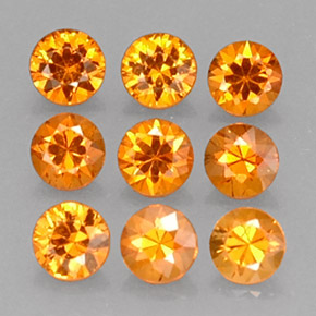 1.76 ct Orange Spessartite Garnet Stone, Natural Spessartite Garnet in Diamond-Cut Shape for Sale