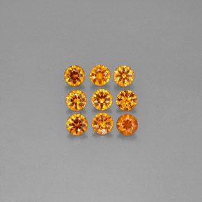 1.81 ct Orange Spessartite Garnet Gemstone, Spessartite Garnet Gem in Diamond-Cut Shape for Sale.