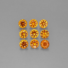 1.81 ct Orange Spessartite Garnet Stone, Natural Spessartite Garnet in Diamond-Cut Shape for Sale