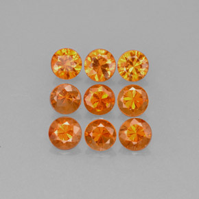 1.43 ct Orange Spessartite Garnet Gemstone, Spessartite Garnet Gem in Diamond-Cut Shape for Sale.