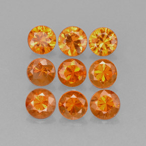 1.43 ct Orange Spessartite Garnet Stone, Natural Spessartite Garnet in Diamond-Cut Shape for Sale
