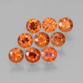 2.58 ctw Orange Spessartite Garnet Stones, Natural Spessartite Garnet in Diamond-Cut Shape for Sale